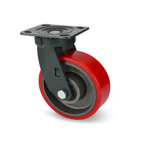 Ruedas Giratorias de Poliuretano de Alta Resistencia para Carretillas, con Bloqueo Central, de 4, 5, 6 y 8 Pulgadas, <span class=keywords><strong>Precio</strong></span> de China - Product Image 6