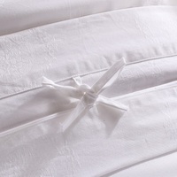 Parure de lit moderne et écologique en coton blanc 100 %, draps et housse de couette 400 fils, garnissage en coton tissé non toxique, motif uni