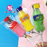 Sucettes de soda à saveur de fruits à bas prix en gros bonbons en forme de bouteille de cola sucette de bonbons durs pour les enfants