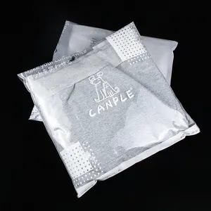 Custom Bag Clear Printed Self-adhesive Plastic Bag Clear Front Frosted Back Clothes Packaging T-shirts Shipping Bags Poly Mailer