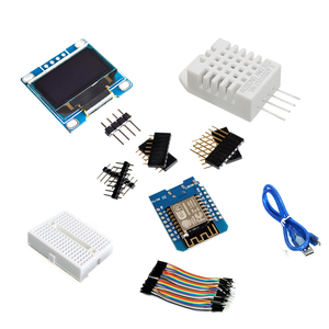 Kit de station météo ESP8266 DIY, kits de démarrage IOT avec écran OLED 0,96 pouces, module WiFi sans fil D1 MINI - Product Image 1