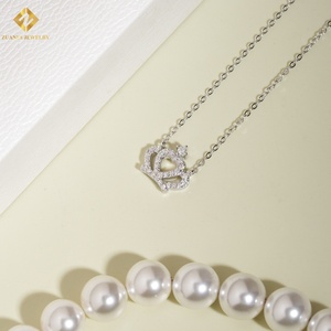 Hot Sale Moissanite Silver Gold Plated Sterling Silver Hip Hop <b>Iced</b> <b>Out</b> Necklace with Pendant Charm for Wedding Engagement - Product Image 6