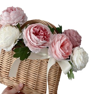 West Lake Butterfly <b>Artificial</b> <b>Peonies</b> Light Purple Silk Flowers 28cm Indoor Decorative Floral Bouquet - Product Image 5
