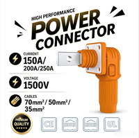 Connecteur d'angle droit 1500V 150A-250A pour stockage d'énergie, prise rapide, borne haute tension pour système de gestion de batterie (BMS)