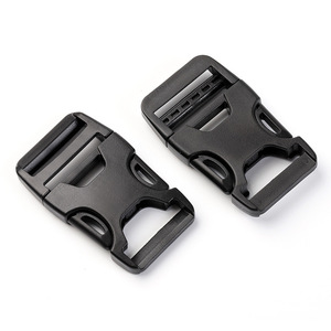 Nylon Buckle Bag Accessory 25mm Inner Diameter <b>Black</b> Plastic Backpack Safety Buckle Webbing Waist <b>Harness</b> Clip - Product Image 1