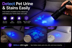 Linterna UV LED Viosys C8.2 Seoul de Versión Larga, 365nm 5W, de Aluminio Industrial, con Batería 26650, para Caza Nocturna y Curado UV - Product Image 4