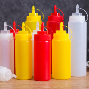 Distributeur en gros <span class=keywords><strong>Ketchup</strong></span> <span class=keywords><strong>Sauce</strong></span> <span class=keywords><strong>Moutarde</strong></span> 8 oz 12 oz Clair En Plastique Condiment Squeeze Bouteille en Vrac - Product Image 1