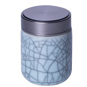 Chinese <span class=keywords><strong>Ceramic</strong></span> Stash <span class=keywords><strong>Jar</strong></span> Luftdicht, geruchs neutral Tabak Aufbewahrung koffer Luft versiegelung Porzellan Kaffee Tee Zucker dose Kanister glas - Product Image 2