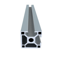 Profilé en alliage d'aluminium industriel, norme européenne OB3030N2, tube carré à fente scellée double face, série 6000, pour banc de travail et découpe