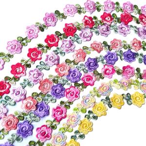 Оптовая продажа, фабричные хлопковые Цветочные петельки с вышитой кружевной отделкой с разными узорами для «своими руками» - Product Image 3