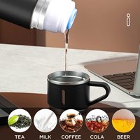Cadeaux de luxe personnalisés 500ml Bouteille thermos à vide en acier inoxydable à double paroi Ensemble de bouteilles d'eau isolées avec 3 couvercles