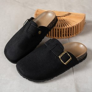 Nuovi Stili di Ciabatte Africane da Donna in Taglie Grandi, Pantofole Invernali Calde in Pelle di Pecora Lavorata a Maglia con Fiocco - Product Image 4