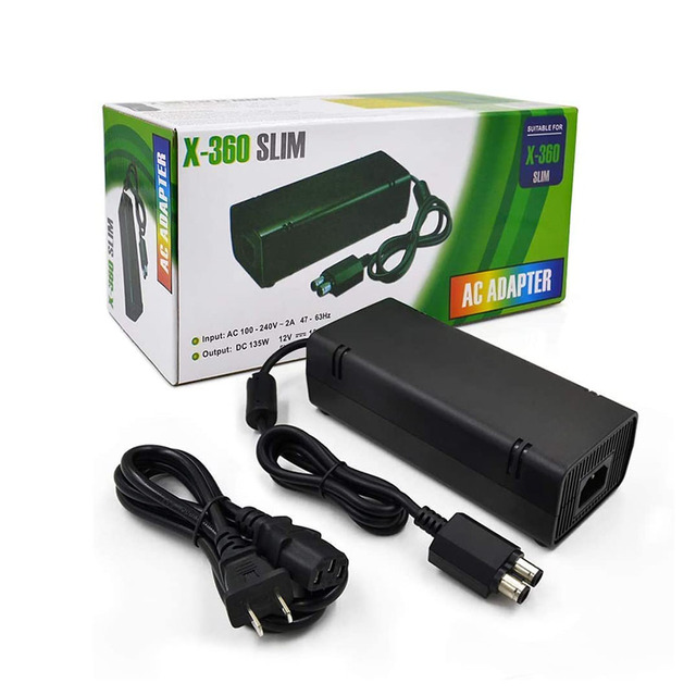 AC Adapter Power Supply Cord Replacement Charger for Xbox 360 Slim Console