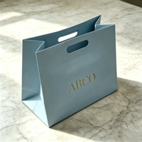 Sac fourre-tout personnalisable en matériaux recyclés, style luxueux, respectueux de l'environnement, emballage cadeau en papier cartonné, alimentaire, vêtements, numérique
