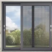 Ventanas y Puertas de Aluminio con Doble Acristalamiento de Alta Calidad, Rejillas de Seguridad con Mosquitera Deslizante para Villa