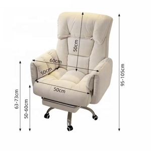 Silla Ergonómica para Oficina en Casa, Silla Giratoria <span class=keywords><strong>de</strong></span> Tela con Ruedas y Patas <span class=keywords><strong>de</strong></span> Metal, Silla <span class=keywords><strong>de</strong></span> <span class=keywords><strong>Escritorio</strong></span> para Computadora, para Dormitorio y Ocio - Product Image 3