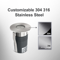 Vendre bien nouveau Type étanche Ip67 Mini 316SS extérieur creusé Uplight encastré étape enterré sol lampe LED lumière souterraine