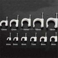 Accessoires de câblage électrique, pinces à ongles plates, pince ronde en plastique pour câble mural, 4-50mm