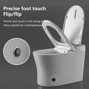 Cupc WaterMark Intelligent Smart 2026 Japandi Grey Lid Tankless Rimless Ceramic Auto Flush Heated Bidet Elongated Side Button - Product Image 4