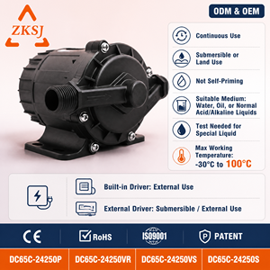 ZKSJ 24V ปั๊มน้ำ 2000L/H ไหล 25M <span class=keywords><strong>ยก</strong></span>สูงได้เงียบ ปั๊ม DC แบบไร้แปรงถ่านพร้อมระบบควบคุม PWM สำหรับระบบระบายความร้อนด้วยของเหลว - Product Image 1