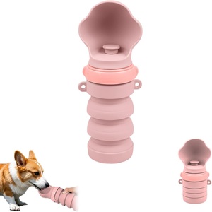 Bouteille d'eau portable de haute qualité pour animaux de compagnie, de qualité alimentaire, pour les voyages en plein air, gourde pliable en silicone pour chien, pour la promenade - Product Image 1