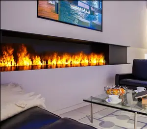 Inno yangın 60 inç akıllı şömine oturma odası elektrikli şömine su yangın yeri