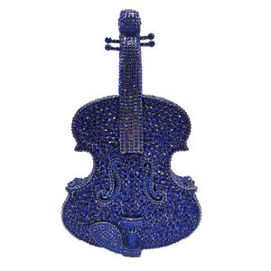 Bolso de Mano de Cristal con Forma de Violín para Mujer, con Gemas Brillantes, para Conciertos, Bailes y Fiestas - Product Image 6