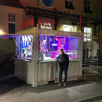 10ft Mini Pop-up En Acier Pliant Conteneur Boutique/Kiosque pour Café/Bar pour Hôtels Restaurants et Cuisine