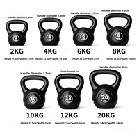 Mancuerna de Hierro Fundido Negra para Hombre con Asa Antideslizante, Uso Comercial, Entrenamiento de Fuerza y Sentadillas, 6 kg, Mezcla de Cemento PE, Desarrolla Músculo