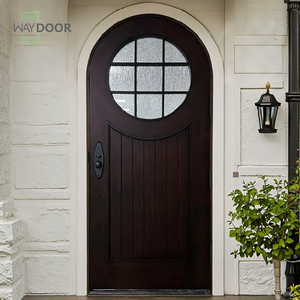 Puertas de Madera Maciza de Diseño Clásico Personalizadas Más Vendidas, con Vidrio, Modernas, Interiores o Exteriores, Puertas de Madera Arqueadas - Product Image 6