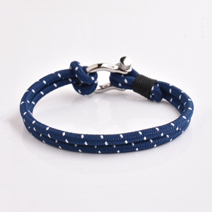 Nouvelles tendances mode hommes mode unisexe marin marin Nylon cire cordon manille bracelets porte-bonheur - Product Image 2