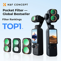 Kit de 3 filtres magnétiques K&F Concept (CPL + Diffusion Noire 1/4 + ND2-32 réglable/Anti-pollution lumineuse) pour DJI Osmo Pocket 4 Pro