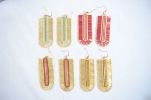 Pendientes de Borla Tejidos a Mano con Cuentas de Arroz Miyuki, en Acero Inoxidable Chapado en Oro de 18K, Diseño Nuevo, Venta Directa de Fábrica - Product Image 2