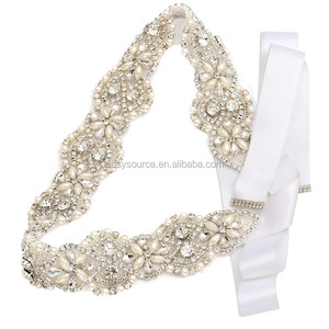 Ceinture pour demoiselles d'honneur, motif Floral, strass, pour mariage, de luxe, pour demoiselle d'honneur, RE5028 - Product Image 2