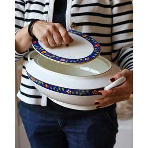 Service de table Richard Ginori Lago Pallanza décoré de 12 pièces, vaisselle personnalisable et kit de tasses à café pour hôtels kg - Product Image 3