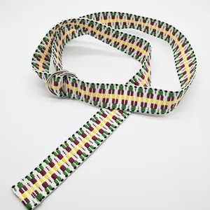 ZONESIN Bohemian D-ring Belts Custom Braided Fabric Woven Belt