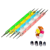 Stylo de dessin professionnel à Double extrémité, 1 ensemble, pour l'art des ongles, perceuse, pointe, ensemble d'outils de manucure, stylo de cire des ongles