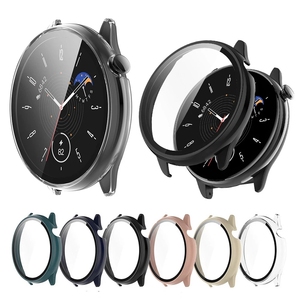 Funda protectora de pantalla de vidrio templado para PC + marco protector para Amazfit <span class=keywords><strong>GTR</strong></span> <span class=keywords><strong>Mini</strong></span> A2174 - Product Image 1