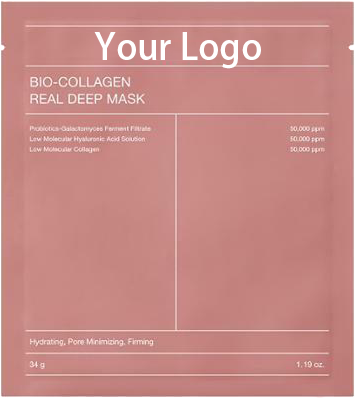 Pink bag with full white mask