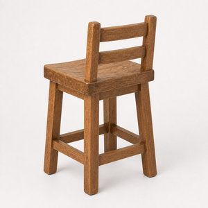 Phuoc Hung Handmade Natural Oak Wood Modern Minimalist Bar <b>Stool</b> Solid Backrest Eco-Friendly Multi-functional <b>Dining</b> Cafe Bar - Product Image 2