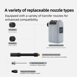 Pompe électrique portable A2mini 120 PSI avec personnalisation de marque, mini gonfleur sans fil avec valve Presta Schrader pour VTT et vélo de route - Product Image 4