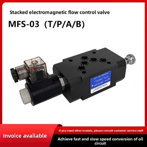 Valvola di controllo del flusso elettromagnetica idraulica sovrapposta MFS-02/03T /<span class=keywords><strong>P</strong></span>/<span class=keywords><strong>A</strong></span>/<span class=keywords><strong>B</strong></span>, valvola <span class=keywords><strong>a</strong></span> farfalla per controllo velocità rapida/lenta - Product Image 3