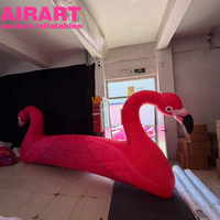 Décoration de scène, flamants roses gonflables, accessoires de décoration de bar