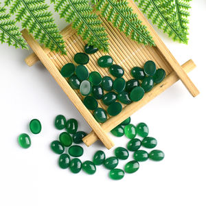 Yüksek kaliteli akik özel boyut şekli Oval Cabochon yeşil akik taş doğal gevşek taş toplu özel yeşil akik - Product Image 3