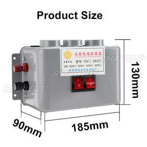 Ventilateur Chauffant Électrique Portable 800W 12V 24V pour Voiture, Désembueur et Dégivreur de Pare-Brise pour Camions et Bateaux - Product Image 2