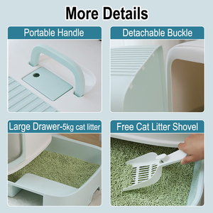 Fabrikpreis Hoopet Umweltfreundliche Haustier-Neuheit Katzentoilette Umweltfreundlich Haltende Streu-<span class=keywords><strong>Box</strong></span> - Product Image 6