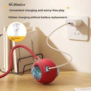 ลูกบอลเดินเล่นอัตโนมัติสำหรับสัตว์เลี้ยง ขายดี ทนทาน ของเล่นเคี้ยวเล่นเพื่อความบันเทิงด้วยตัวเอง ของเล่นสัตว์เลี้ยงยอดฮิตใน TikTok ลูกบอลดึงเล่นสำหรับสุนัขและแมว สไตล์ทันสมัย - Product Image 4