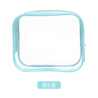 Sac de toilette transparent imperméable personnalisé en PVC pour cosmétiques, maquillage, voyage, avec fermeture éclair