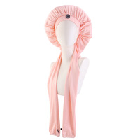Bonnet en Soie pour Tresses et Cheveux Longs, Bonnet de Nuit pour Femmes, Style Samouraï, Protection Capillaire 2-en-1