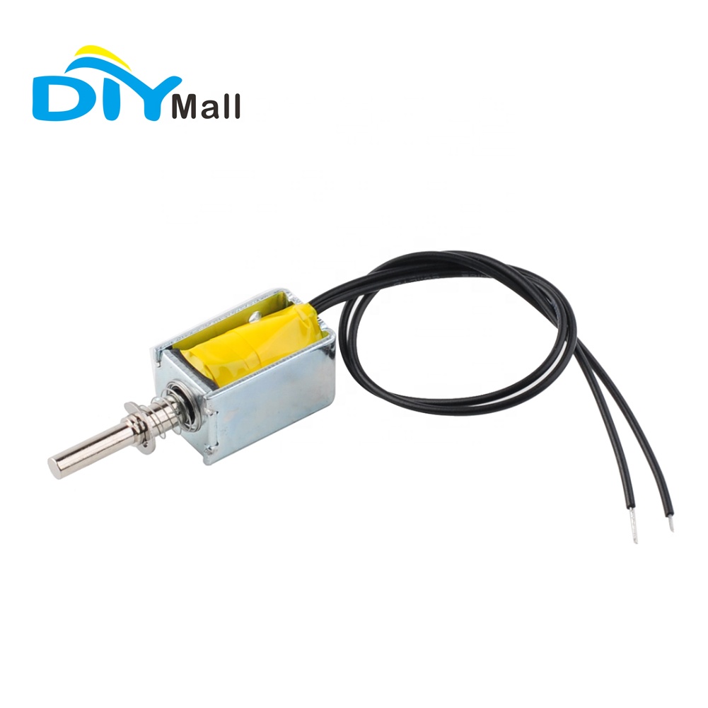 Электромагнит постоянного тока 5 В, привод с открытой рамой, линейный мини-Электромагнит с нажимным вытяжением 40 г/2 мм, плунжерный стержень 3x40 мм для дверного замка шкафа